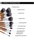 Natural Bamboo Makeup Brush Set