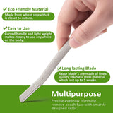 Biodegradable Wheat Straw Eyebrow Razor Trimmer -  Facial Dermaplaning Razor - Set of 3