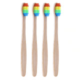Bamboo Toothbrush Soft Colorful Head 5 or 10 pcs - Adults