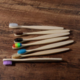 Bamboo toothbrush - 10pc Eco Friendly - soft bristle tip charcoal
