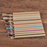 Bamboo toothbrush - 10pc Eco Friendly - soft bristle tip charcoal