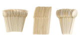 Bamboo Disposable Cutlery/Dinnerware 100pcs - Knives Forks Spoons