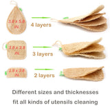 Eco Kitchen Sponge - Dish Cleaning Brush - Handmade Loofah Scrubber (new)