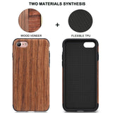 Natural Wood Grain Phone Case - iPhone 7 8 6 6S X XS MAX XR Coque