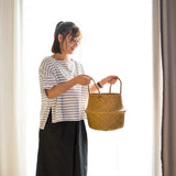 Handmade Bamboo Storage Basket - Home Décor