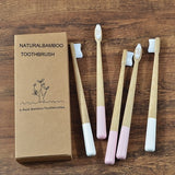 5-Pack Bamboo Toothbrush Biodegradable Adults