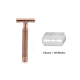 Reuseable Men's Double Edge Razor - Shaver - Bonus 20 Blades