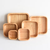 Scandinavian style light wood plates dishes trays