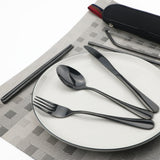 Eco-Friendly Cutlery Set Reusable Flatware with Portable Case