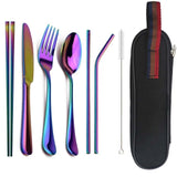 Eco-Friendly Cutlery Set Reusable Flatware with Portable Case
