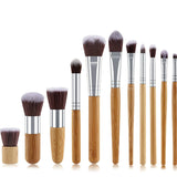 Natural Bamboo Makeup Brush Set