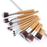 Natural Bamboo Makeup Brush Set