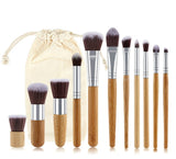 Natural Bamboo Makeup Brush Set