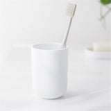 Bamboo Wood Bathroom Set with Toothbrush Holder, Soap Dish, Soap Dispenser, and Toilet Brush Container