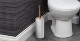 Bamboo Wood Bathroom Set with Toothbrush Holder, Soap Dish, Soap Dispenser, and Toilet Brush Container
