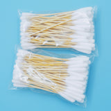 Pet Cotton Swabs With Bamboo Handles, 6 Inches Long, Gentle Cleaning Solution For Dogs &  Ear/Eye