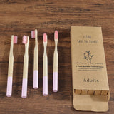 5-Pack Bamboo Toothbrush Biodegradable Adults