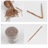 Disposable Toothpick Carbonized Bamboo - Eco-friendly Single Head - 800 pieces