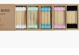 Two boxes of bamboo cotton swabs 400 pcs, double-ended ear swabs, 100% eco-natural