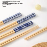 Handmade Bamboo Japanese Wood Chopsticks -  5 Pairs