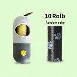 LED Light Poop Bag Dispenser for Night Dog Walks – Includes 10 Degradable Rolls