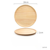 Japanese-Style Solid Oak Trays and Plates