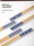 Handmade Bamboo Japanese Wood Chopsticks -  5 Pairs