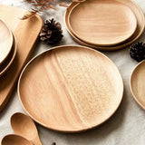 Japanese-Style Solid Oak Trays and Plates