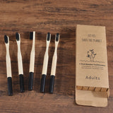 5-Pack Bamboo Toothbrush Biodegradable Adults