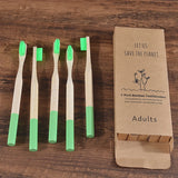 5-Pack Bamboo Toothbrush Biodegradable Adults