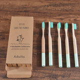5-Pack Bamboo Toothbrush Biodegradable Adults