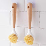 Kitchen Cleaning Brush Natural Wooden Handle