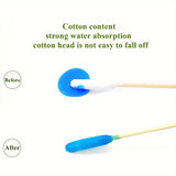 Pet Cotton Swabs With Bamboo Handles, 6 Inches Long, Gentle Cleaning Solution For Dogs &  Ear/Eye
