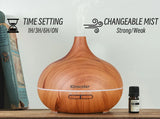 High Quality Aromatherapy Essential Oil Diffuser - Wood Grain Remote Control  Air Humidifier