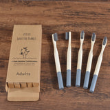5-Pack Bamboo Toothbrush Biodegradable Adults