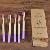 5-Pack Bamboo Toothbrush Biodegradable Adults