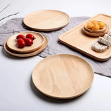 Japanese-Style Solid Oak Trays and Plates