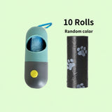LED Light Poop Bag Dispenser for Night Dog Walks – Includes 10 Degradable Rolls