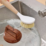 Kitchen Cleaning Brush Natural Wooden Handle