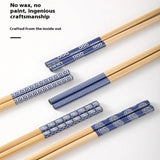 Handmade Bamboo Japanese Wood Chopsticks -  5 Pairs