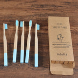 5-Pack Bamboo Toothbrush Biodegradable Adults