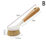 Kitchen Cleaning Brush Natural Wooden Handle