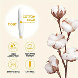 Pet Cotton Swabs With Bamboo Handles, 6 Inches Long, Gentle Cleaning Solution For Dogs &  Ear/Eye