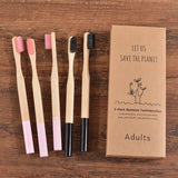 5-Pack Bamboo Toothbrush Biodegradable Adults