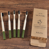 5-Pack Bamboo Toothbrush Biodegradable Adults