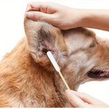Pet Cotton Swabs With Bamboo Handles, 6 Inches Long, Gentle Cleaning Solution For Dogs &  Ear/Eye