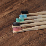 5-Pack Bamboo Toothbrush Biodegradable Adults