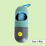 LED Light Poop Bag Dispenser for Night Dog Walks – Includes 10 Degradable Rolls