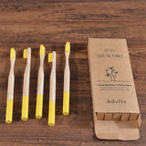 5-Pack Bamboo Toothbrush Biodegradable Adults