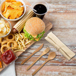 Bamboo Cutlery Flatware Utensils Set Reusable  Fork Spoon Knife